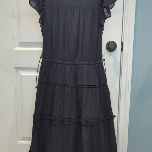 J. Crew Sz 2 Elegant Black Ruffled Dress - Picture 6 of 10